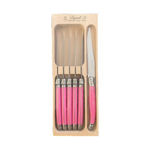 Laguiole French Steak Knives - Pink