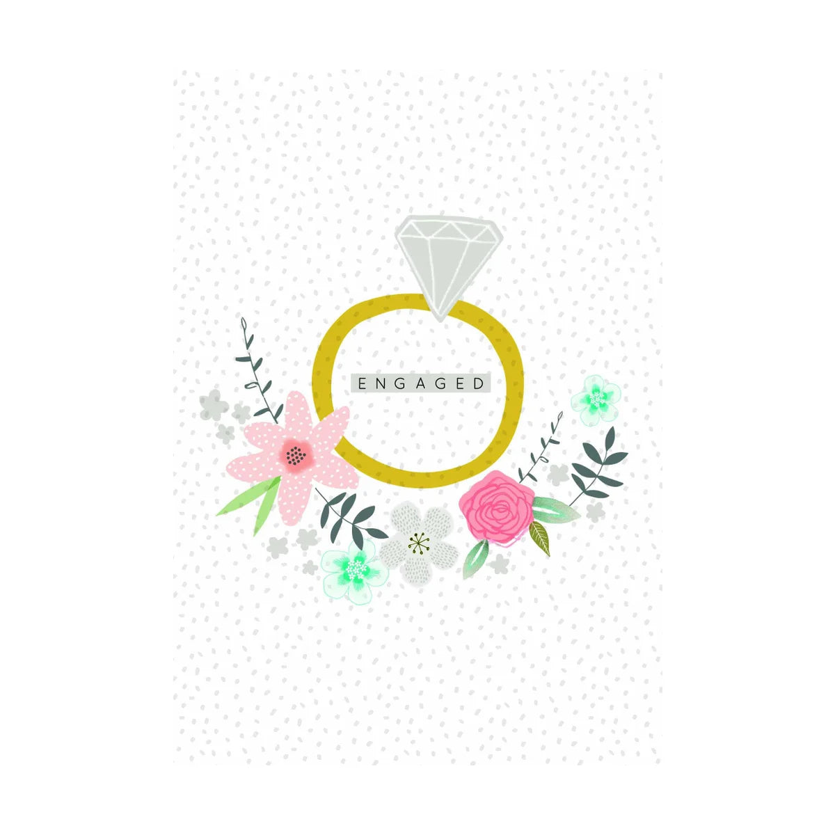 Engaged Diamond Ring Card