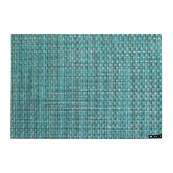 Chilewich Mini Basketweave Rectangle Placemat - Turquoise