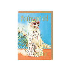 You're Not Old You're Vintage Card
