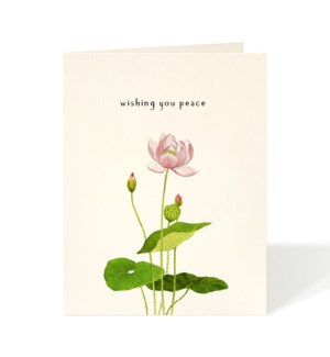 Wishing You Peace Lotus Card