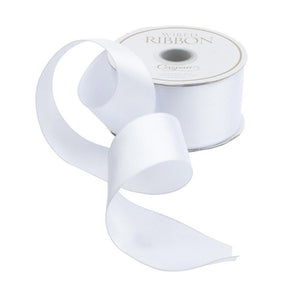 Ribbon - White Satin Wired Ribbon