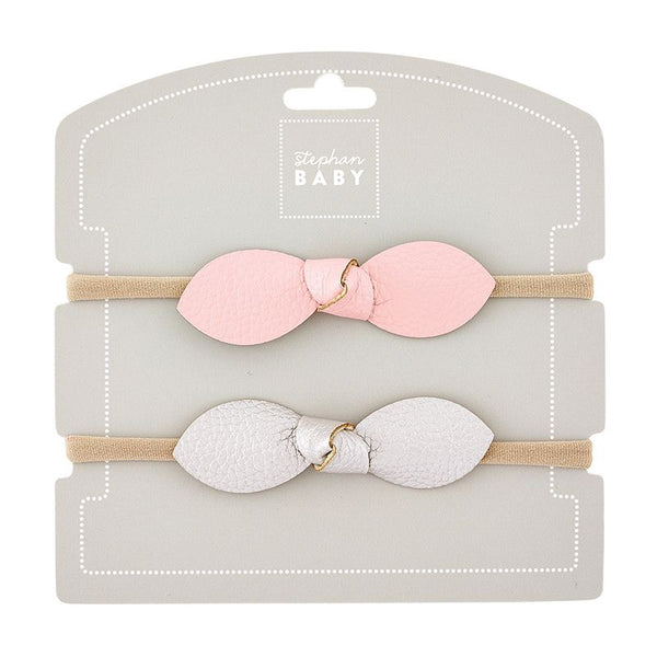 Pink & Silver Hairband Set
