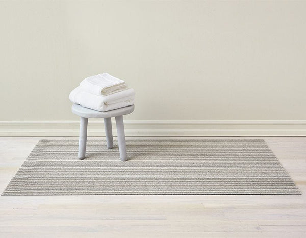 Chilewich Indoor/Outdoor Skinny Stripe Shag Floor Mat - Birch