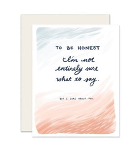 To Be Honest Card