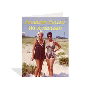 Fabulous Called We Answered Card