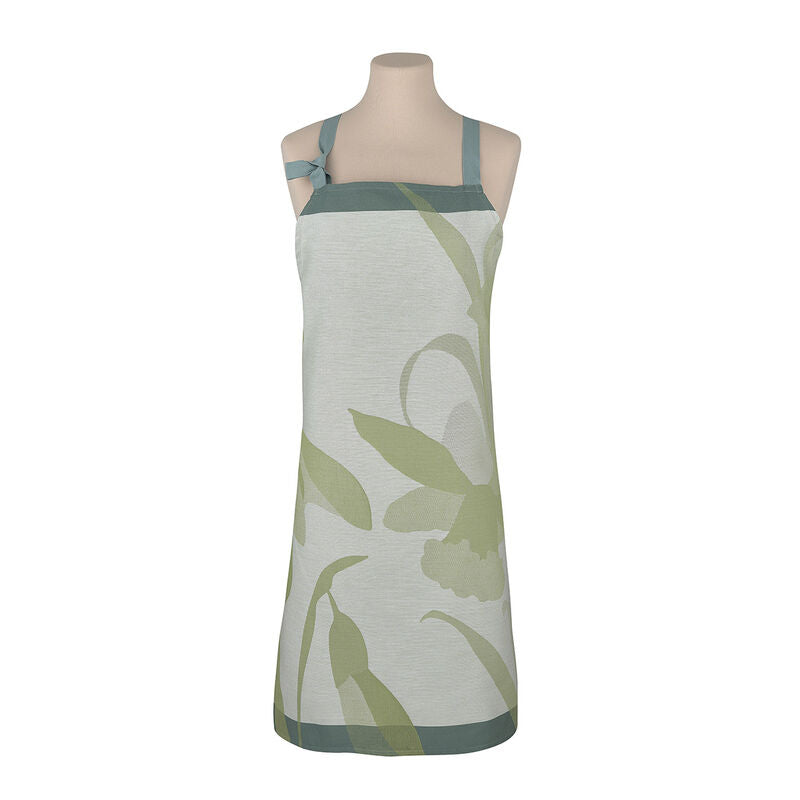 Le Jacquard Francais Apron - La Vie En Vosges Green