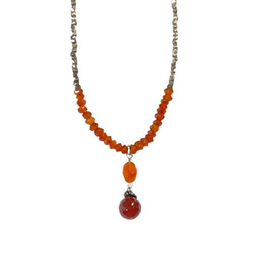 Orange & Silver Necklace