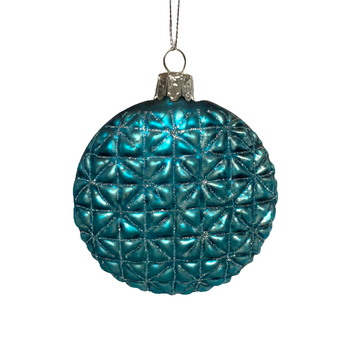 Turquoise Glass Ornament