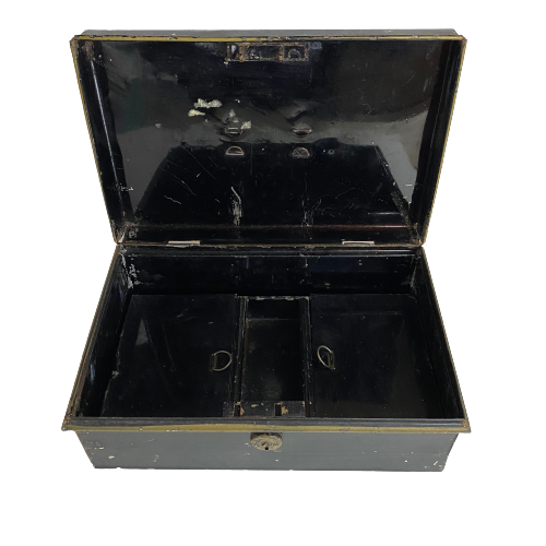 Vintage Tin Bank Box