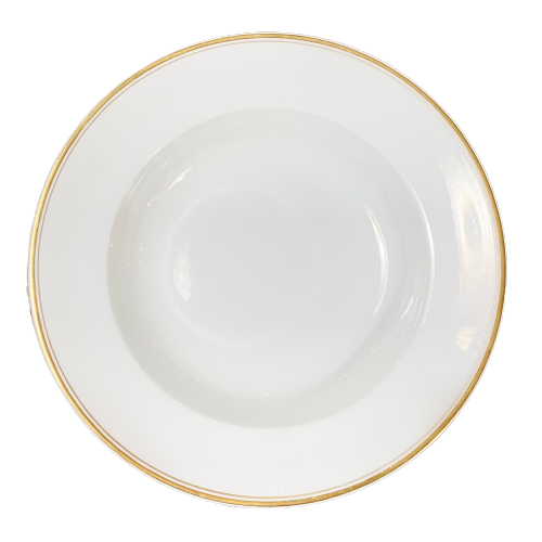 Vintage Gold Rimmed Soup Bowl