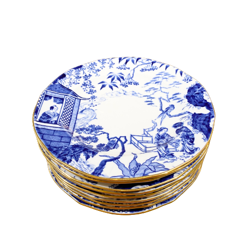 Vintage Blue Mikado Royal Crown Derby Bread & Butter Plate 6.25"