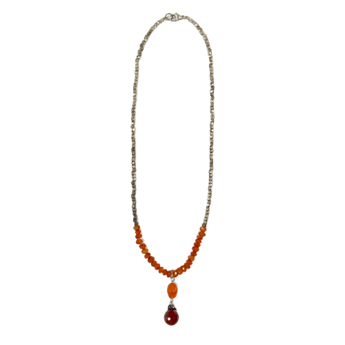 Orange & Silver Necklace