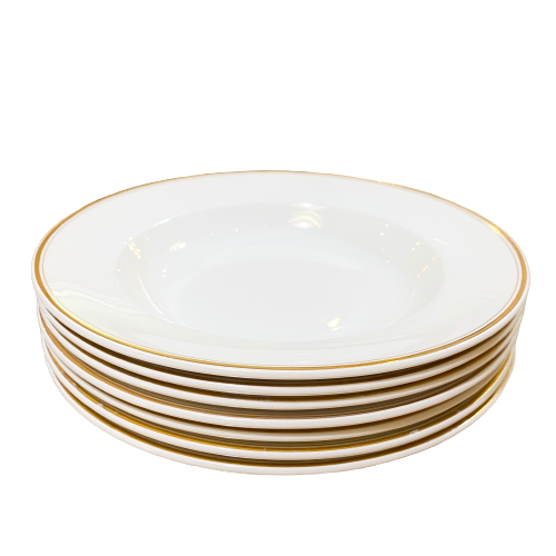 Vintage Gold Rimmed Soup Bowl