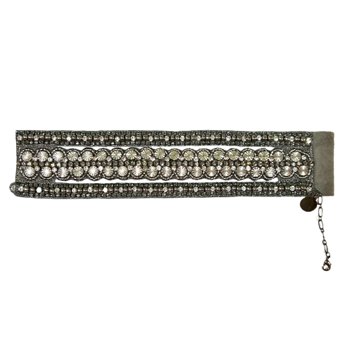 Silver Jeweled Magnetic Bracelet