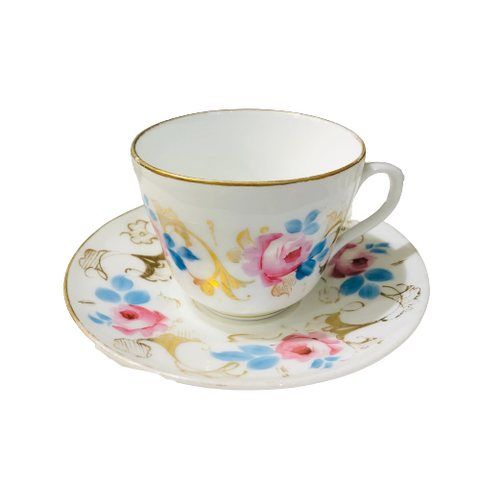 Vintage Pink Roses Cup & Saucer