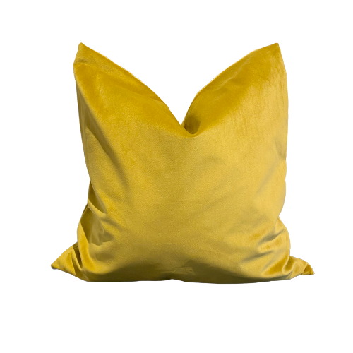 Velvet Yellow Pillow