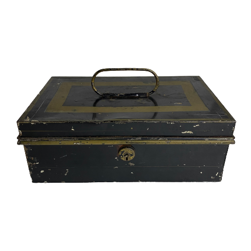 Vintage Tin Bank Box