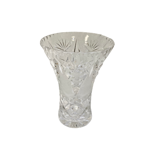 Vintage Flared Crystal Vase