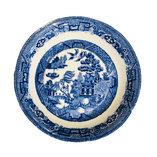 Vintage Blue & White Plate – Jacaranda Tree & Co