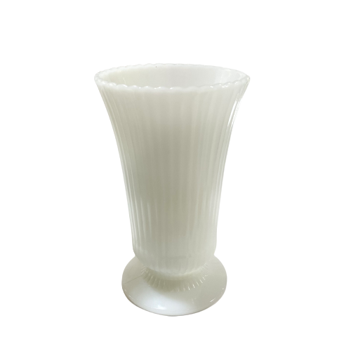 Vintage White Milk Glass Vase