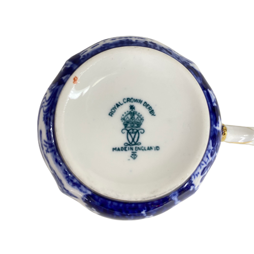 Vintage Royal Crown Derby Blue Mikado Teacup & Saucer