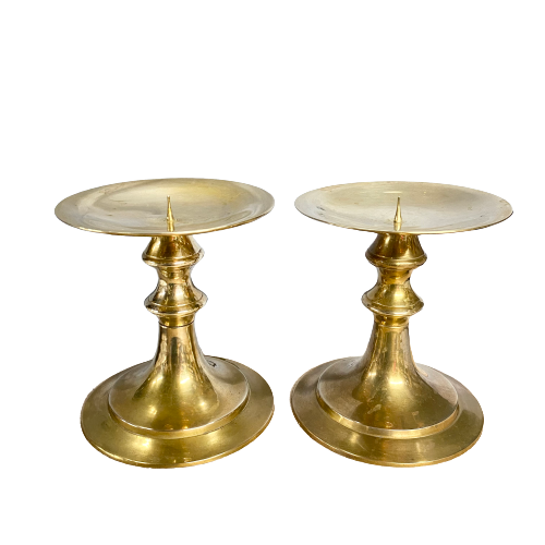 Vintage Brass Candlesticks Pair