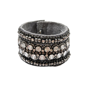 Silver Jeweled Magnetic Bracelet