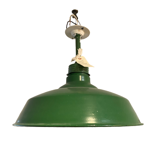 Vintage Original Green Farmhouse Pendant