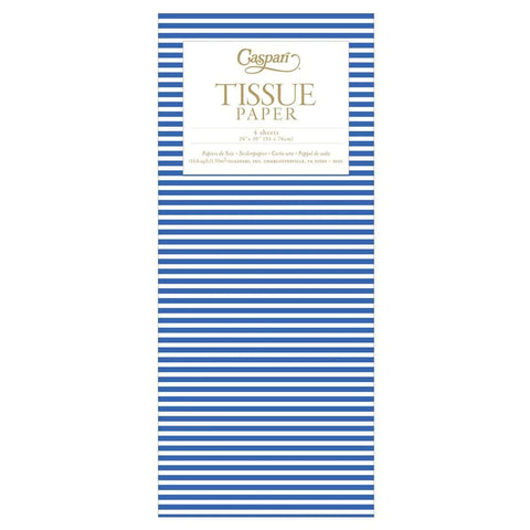 Mini Stripe Tissue Paper Navy - 4 Sheets