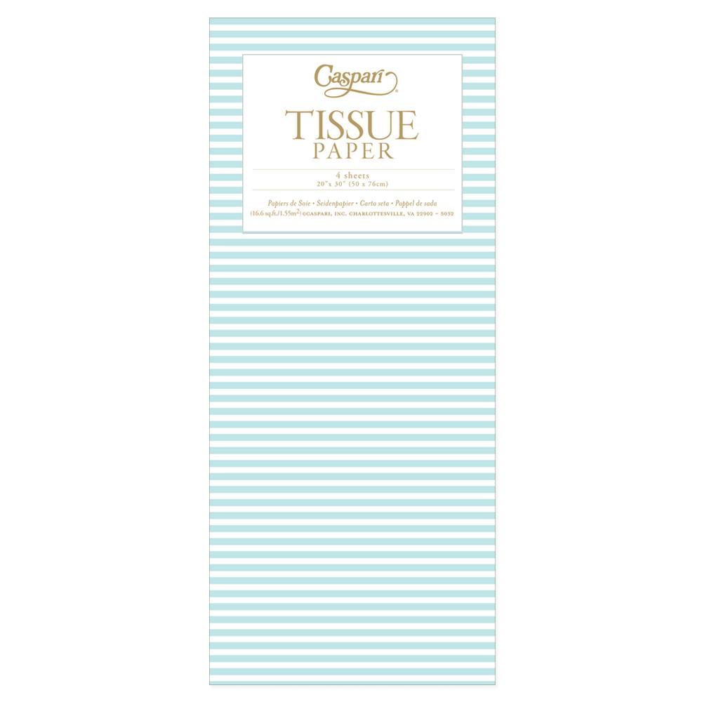 Mini Stripe in Robin's Egg Tissue Paper - 4 Sheets