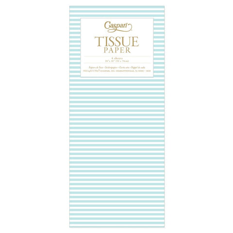 Mini Stripe in Robin's Egg Tissue Paper - 4 Sheets