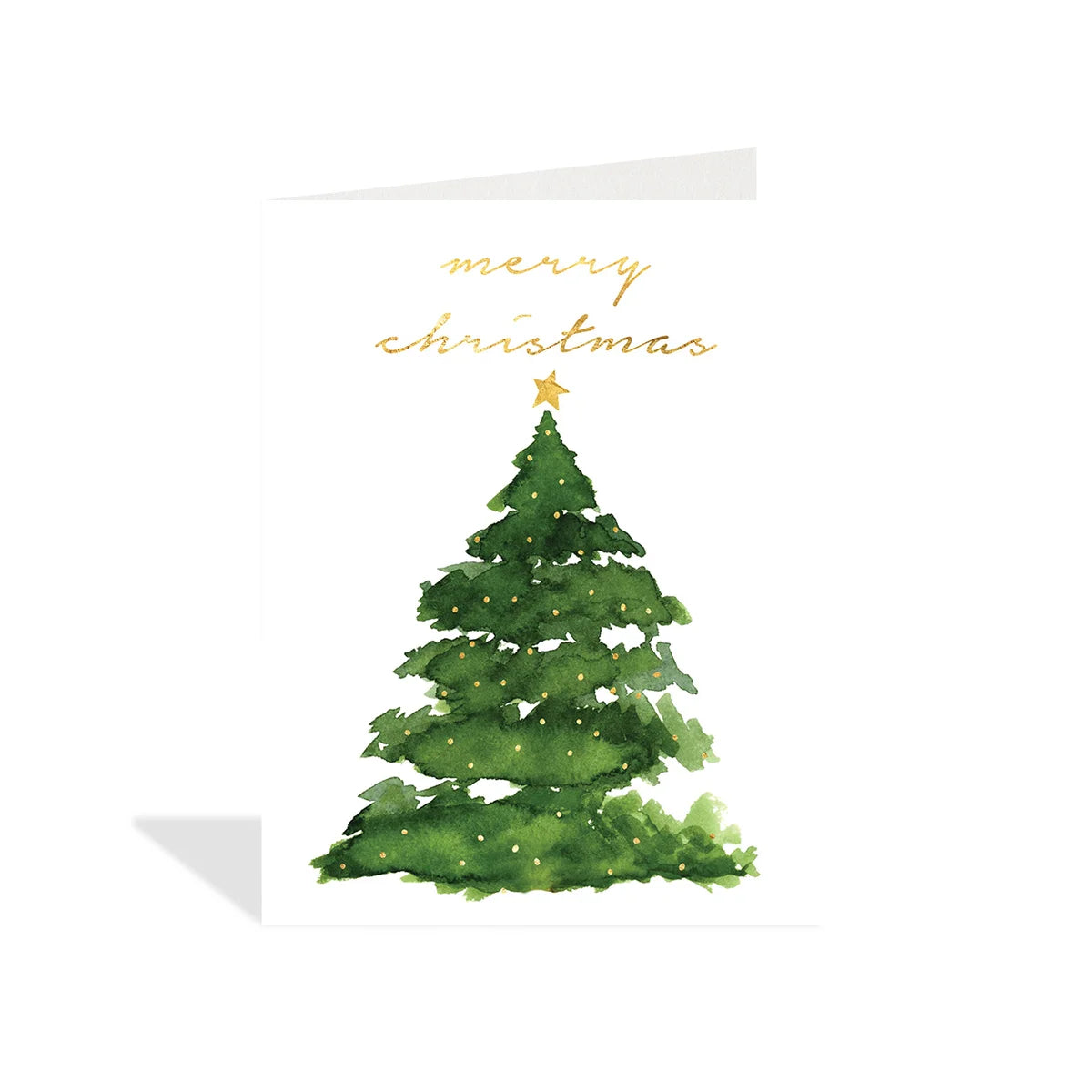 Watercolour Evergreen Christmas Card